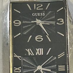 Guess Tank Watch Dual Time Zone 
