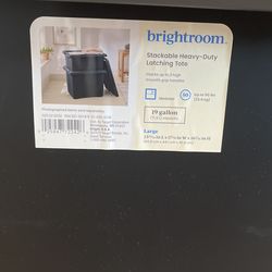Brightroom Stackable Heavy Duty Latching Tote Storage Containers