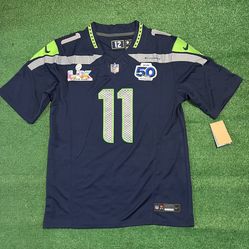 Seattle Seahawks Jaxson Smith-Njigba Super Bowl Blue Jersey
