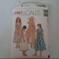 Girls Dress Sewing Pattern -uncut