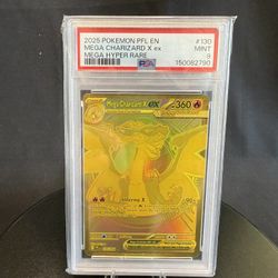 Pokémon Mega Charizard X Ex Mega Hyper Rare Holo 130/094 Phantasmal Flames PSA 9