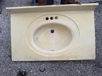 Cultured Marble Vanity Top with Integrated Sink