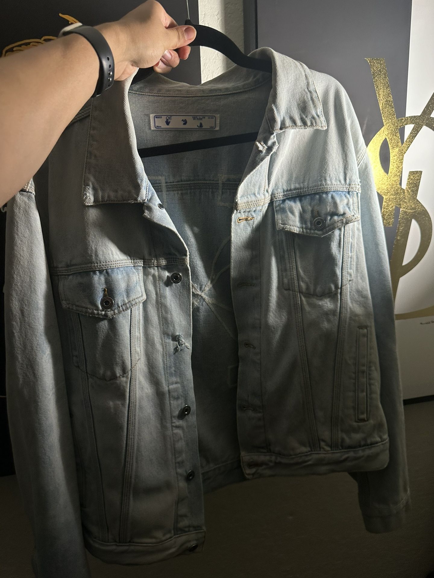 Men’s XL Off White Jean Jacket 