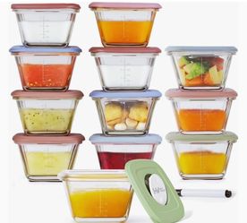 HEYVALUE Baby Food Containers, 12 Container Set, 4 oz