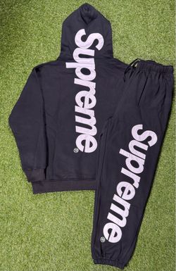 Black Supreme Pull Over Hoodie Set