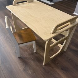 Montessori Desk And Two Chairs 