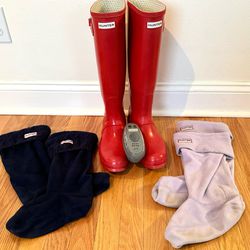 Perfect Condition - Hunter Boots Waterproof Rainboots Shoes (Women Size 9 / Men Size 8) 