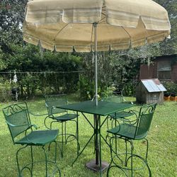 Vintage Wrought Iron Patio Set