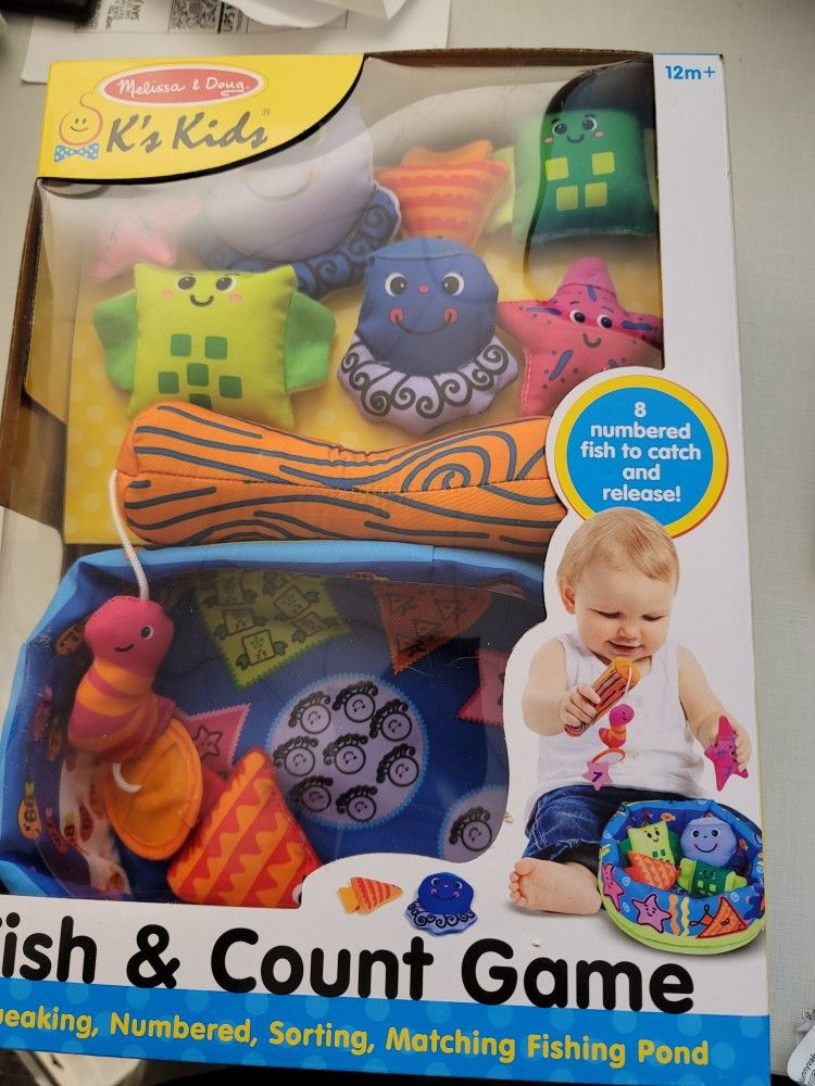 Melissa & Doug K's Kids Fish and Count Learning Game With 8 Numbered Fish to ...