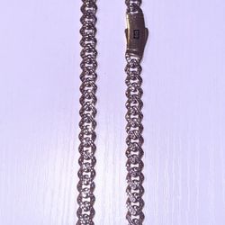Real 10k Royal Monaco Chain 8mm Diamond Cut 22 inches Yellow Gold Necklace
