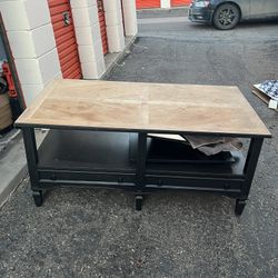 Solid Wood Desk . Very Durable And In Good Condition