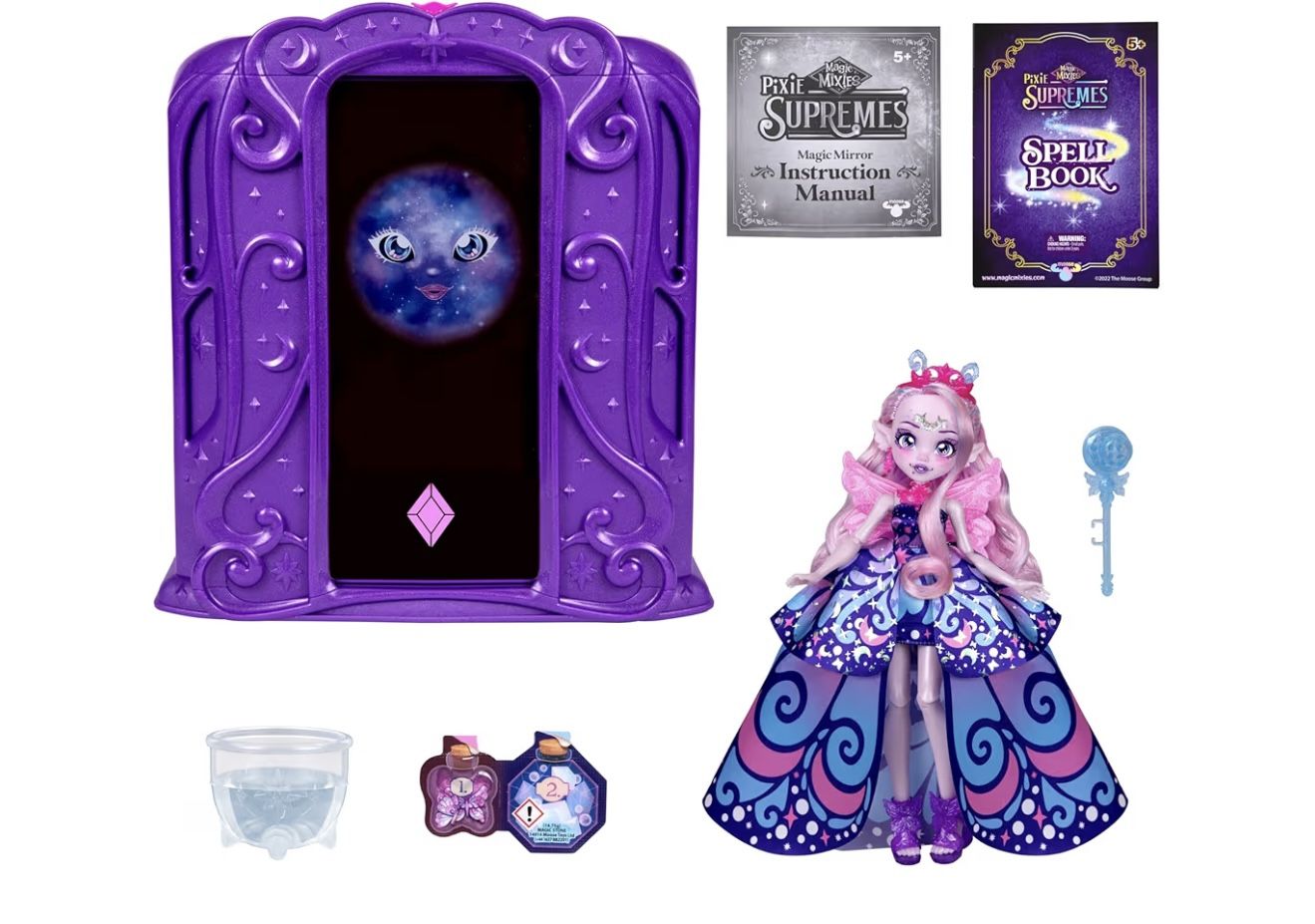 Magic Mixies Pixie Supremes Magic Mirror. Luna The Butterfly Pixie Supreme. Mix Magic Potion, Find Moonstone, Release to Reveal a Premium 10.5" Pixie