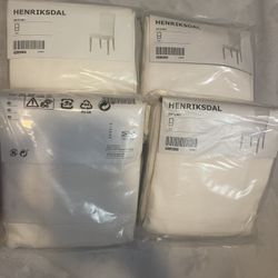 Ikea Henriksdal Bar Stool with Backrest Cover GRASBO WHITE