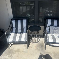 Outside Chairs And Middle Table 
