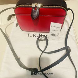 New LK BENNETT London SH MARIEL - RED/BLUE