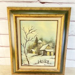 MCM Winter Barn Painting