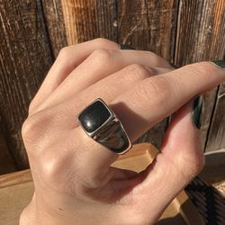 Bulky Black Ring - size 6.5