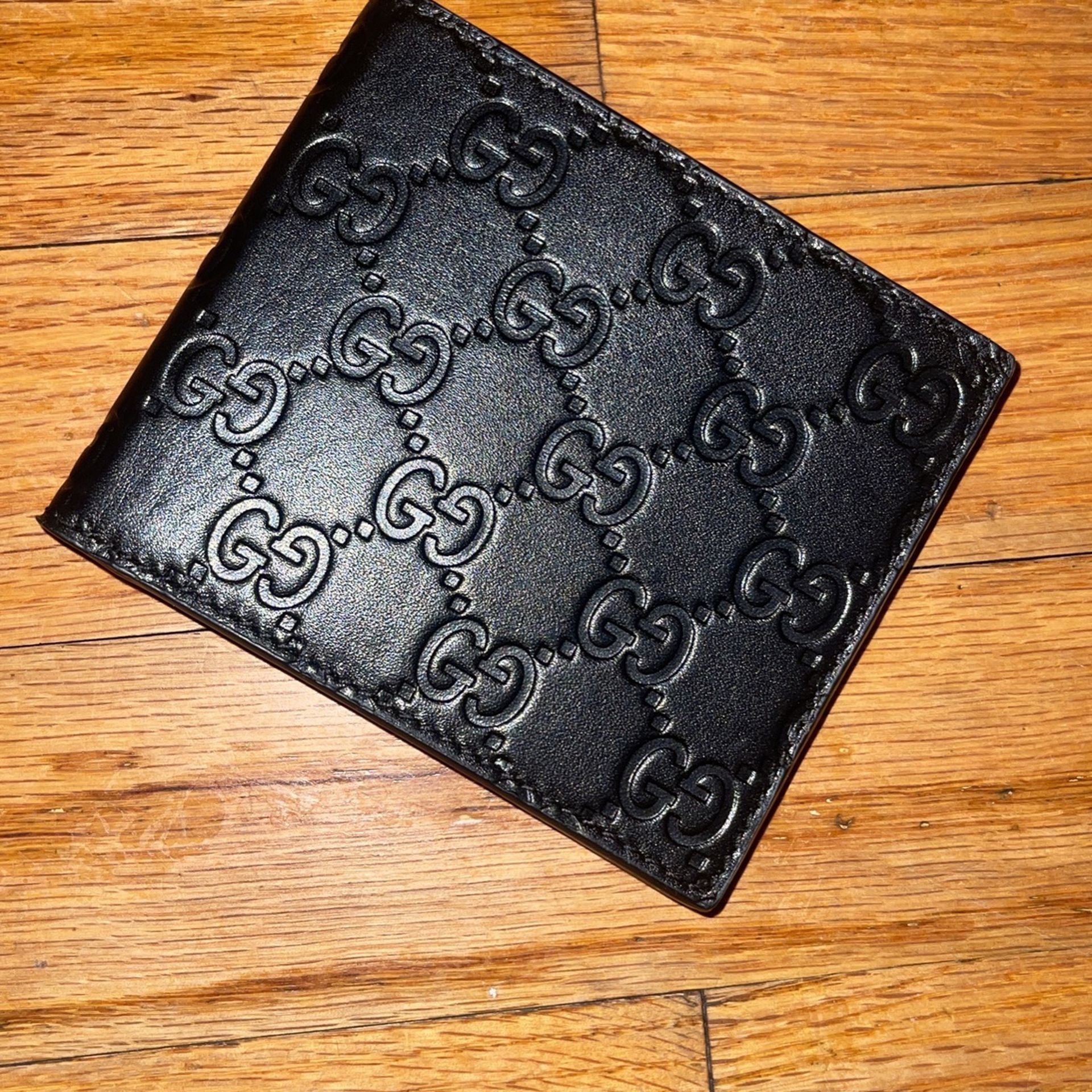 All Black Leather Gucci Wallet