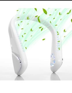 Brandnew Bladeless Neck Fan - 6000mAh Portable Neck Fan with 3 Wind Speed,USB Rechargeable