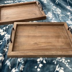 Teak Serving Trays With Handles 