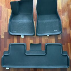 3D MAXpider All-Weather Floor Mats for Tesla Model 3, Kagu Series (1st & 2nd Row Black)