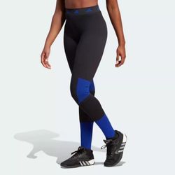 Adidas TechFit Recharge Black/Blue Women’s Training Leggings Size Medium 