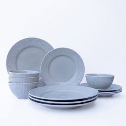12 Piece Porcelain Dinnerware Set Modern Vintage