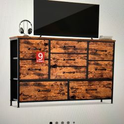 Furnulem Wide Dresser 9 Drawers Long TV Stand 