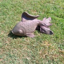 Pier 1 Imports Large Wooden Koi Fish Decor Indoor/Outdoor