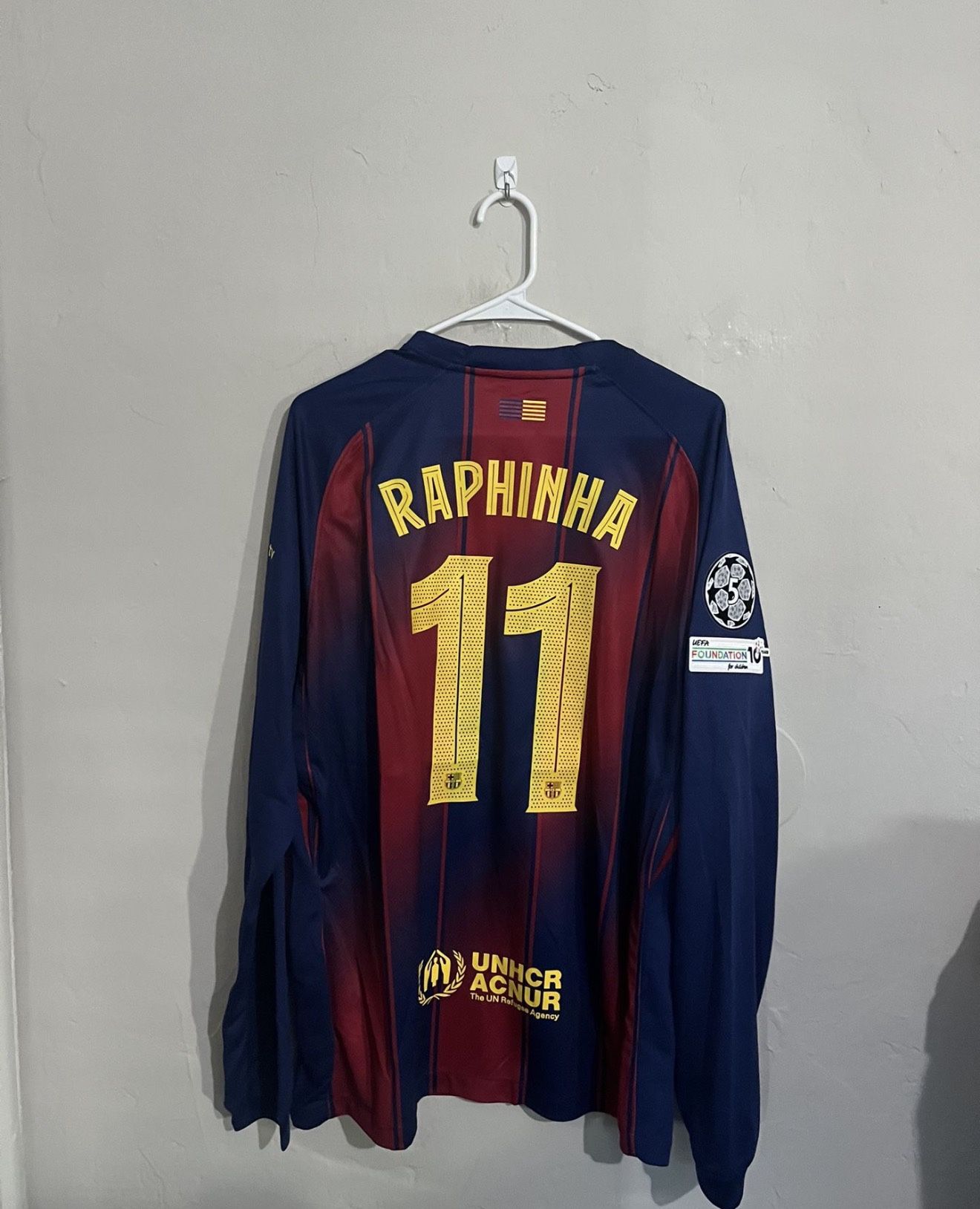 Fc Barcelona Long Sleeve Home Jersey 25/26 Raphinha
