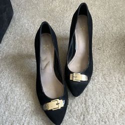 Vince Camuto Genuine Suede Black Heels - Size 8