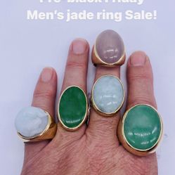 14K men’s jade ring. Brand new In Stock. 
