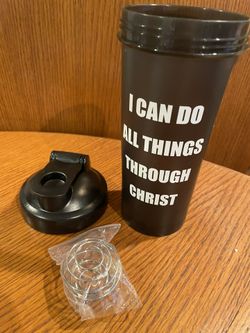 “I Can Do All Things Through Christ” Shaker Bottle Cup Blender Bottle