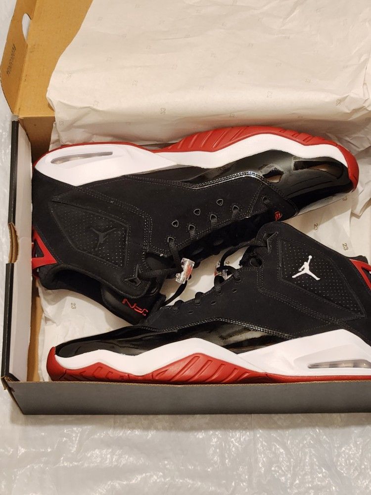 Jordan B Loyal Black/White-Gym Red Size "14