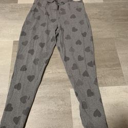 Gray Heart Leggings 