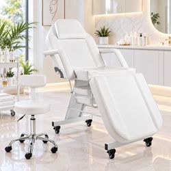 New Facial Chair with Wheel Tattoo Chair for Client Beauty Chair Artist Spa Bed Removable Headrest for Client, Esthetician, Artist, Lash Bed   New in 