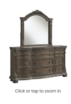 Solid Wood Dresser With Mirror