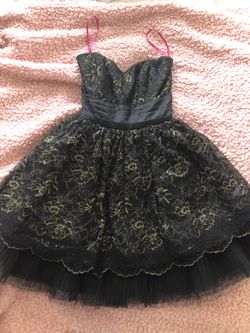 Black and gold dress
