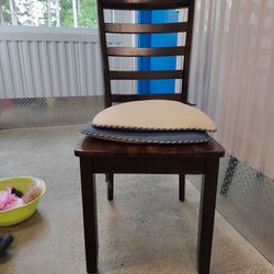 Wooden Chair With Two Cushions $60
