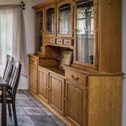 Oak Dining Hutch