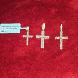 Multiple Moissanite Cross Pendants 