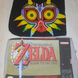 Legend Of Zelda The Link To The Past & Majora's Mask Nintendo Shirt Small S Lot