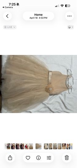 Flower girl dress tan color $35