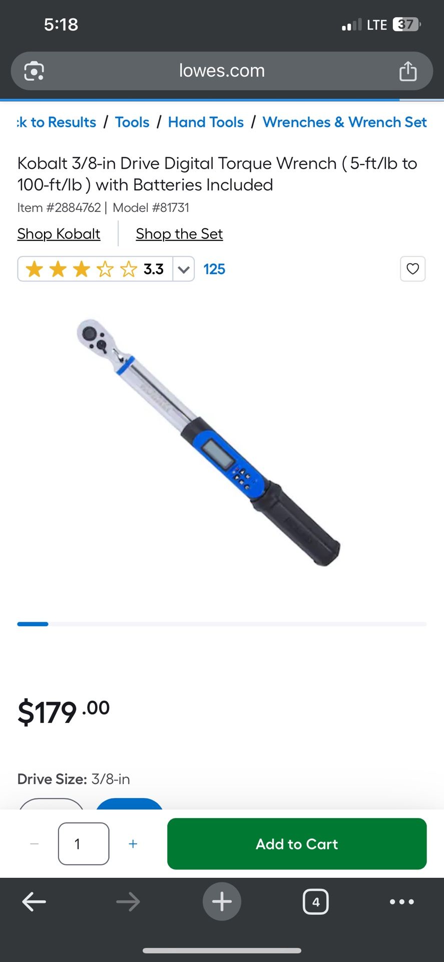 Duralast 100lb Electric Torque Wrench