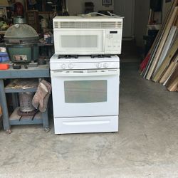 Over the Range Microwave And gas range 