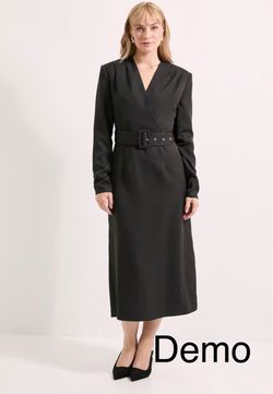 PRINCIPLES Belted Crepe Pencil Dress