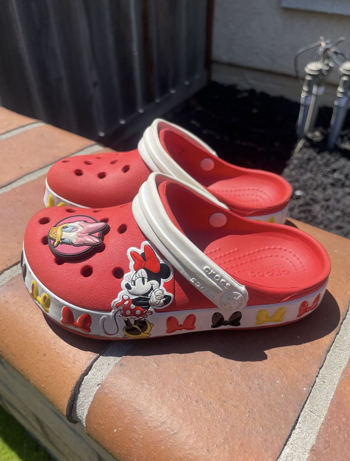 Red Minnie Mouse Crocs