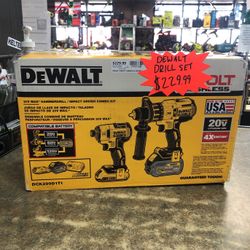 Dewalt Flex Volt Brushless Drill Set 