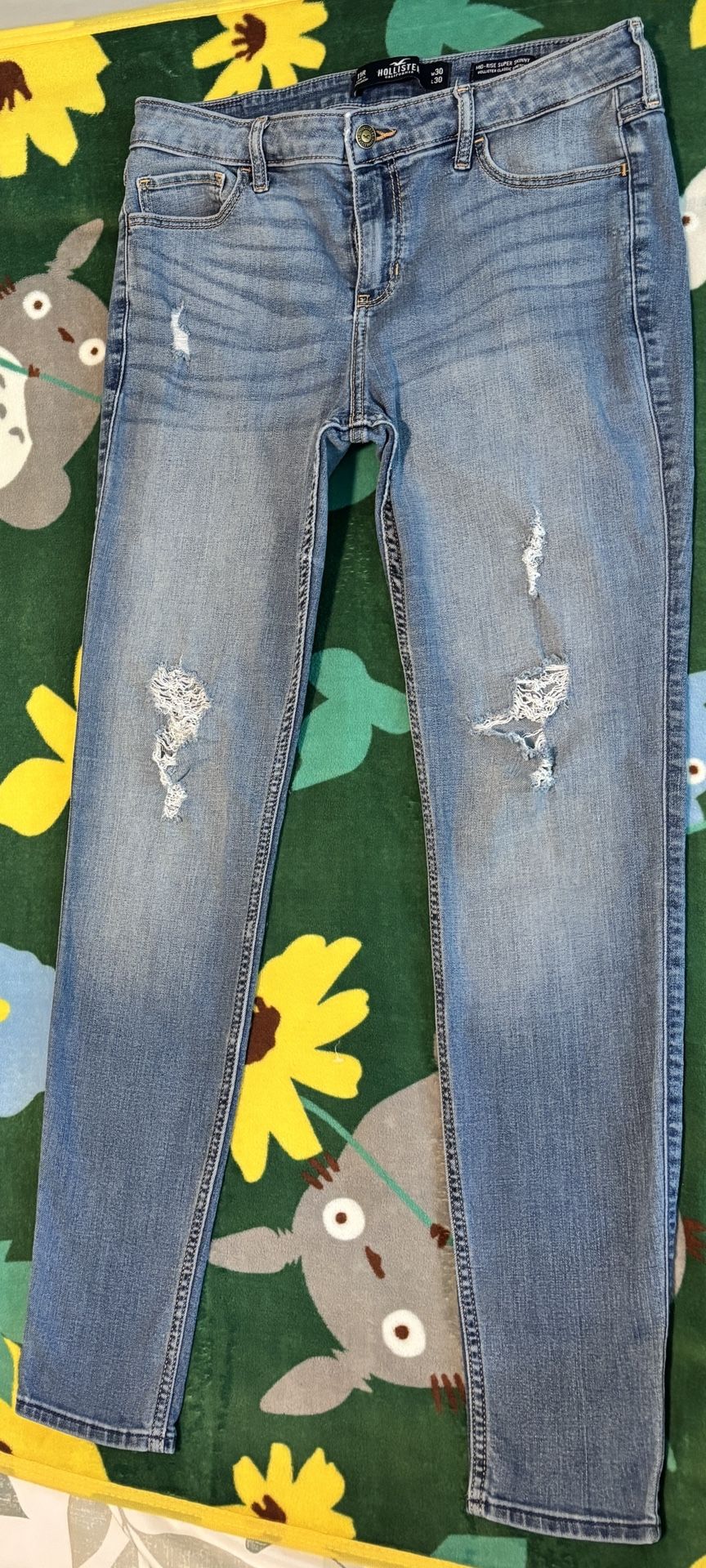 Blue Mid-Rise Super Skinny Jeans