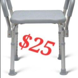 Medline Bath Bench With Arms, Shower Or Bathtub Stool, Height Adjustable, Tool-Free Assembly, 350 Lb. Weight Capacity